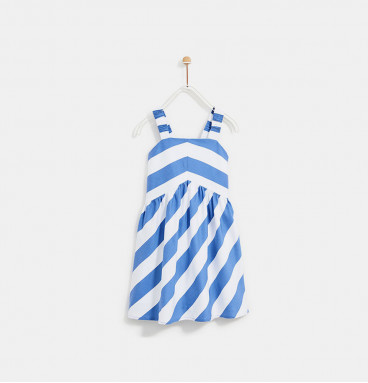 Nautical Mania Stripe Hi-Low Dress