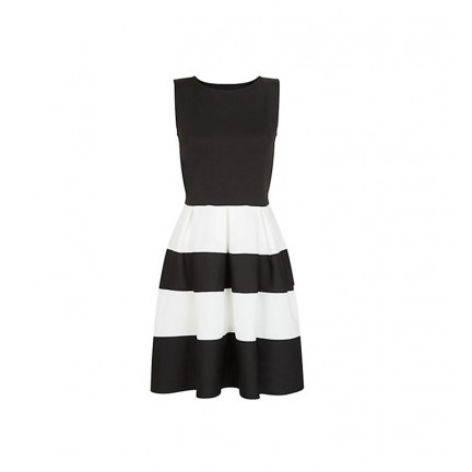 Pencil Black and White Dress