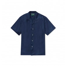 Blue Solid Shirt with Button-Down Collar
