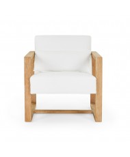White Fabric Ming Chair 